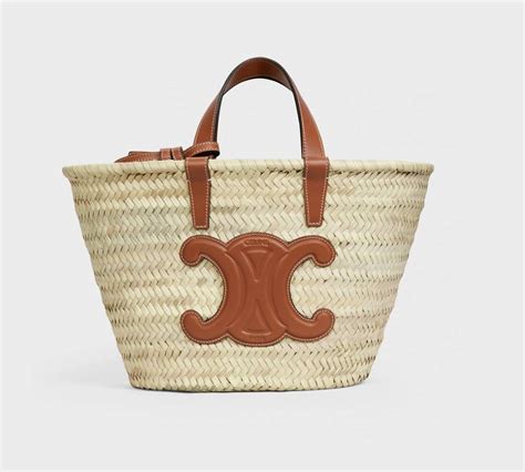 celine small basket bag|Celine straw tote bag.